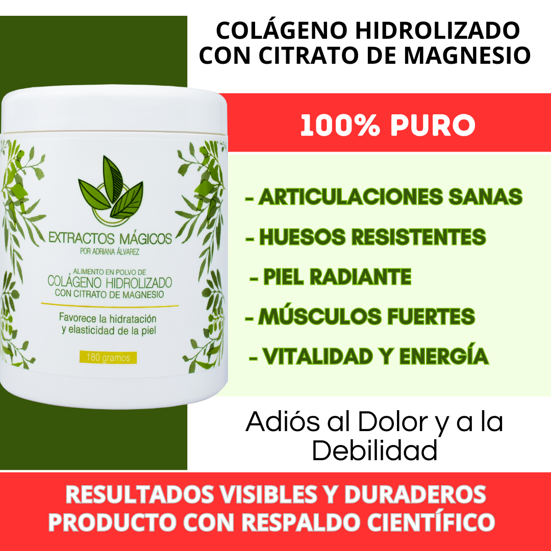 Colágeno Hidrolizado 100% Puro Con Citrato De Magnesio